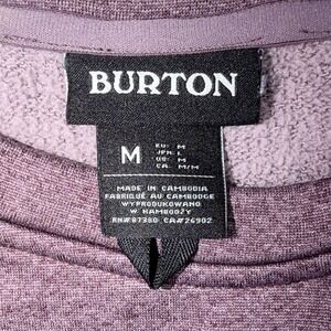 Burton BRTN Women's Purple Logo Fleece Crewneck Pullover Sweatshirt Sz M